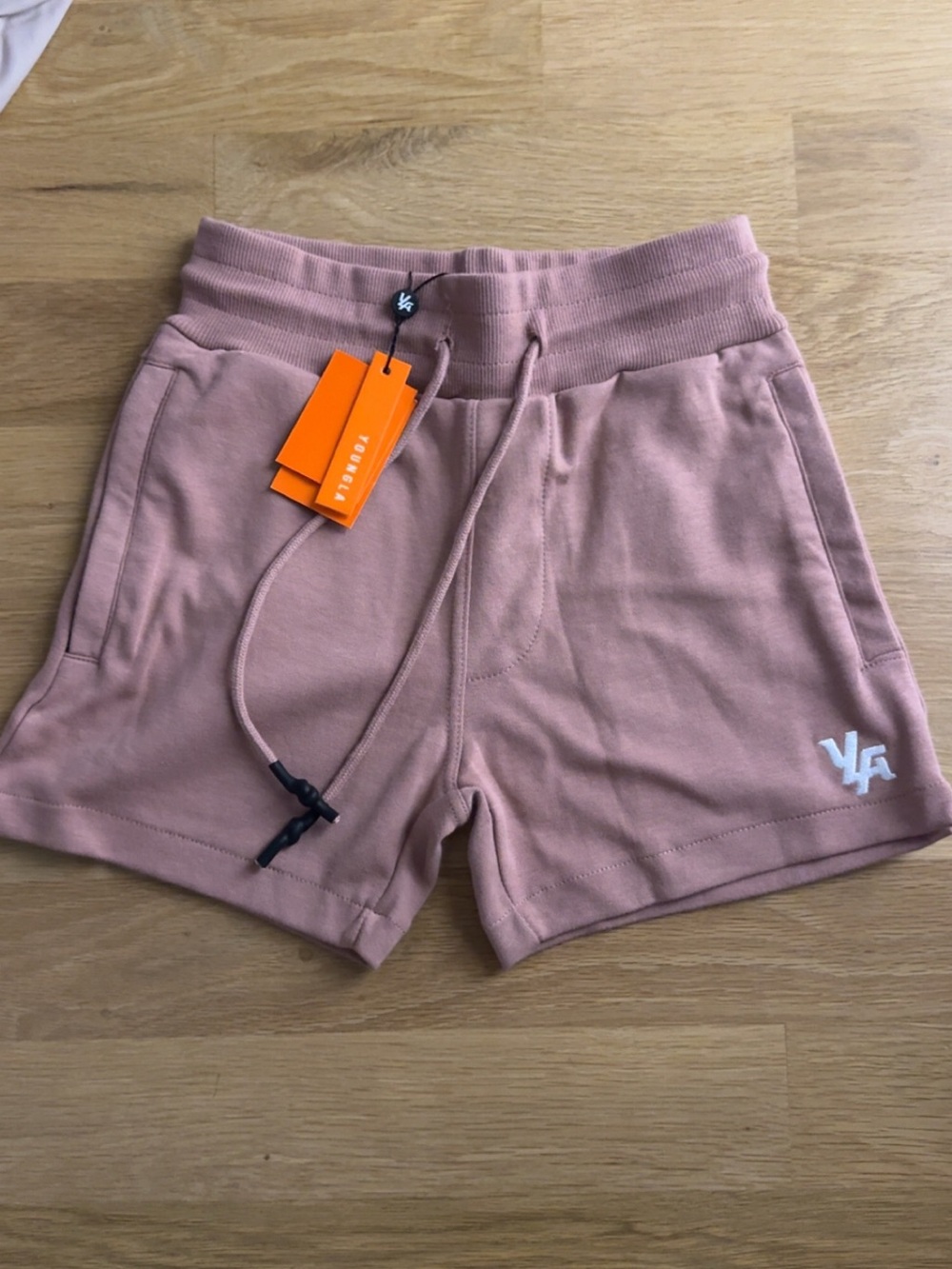 YoungLA Dusty Rose Knit Drawstring Athletic Shorts